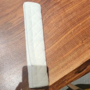 Quilted White Seat Belt Protective Sleeve